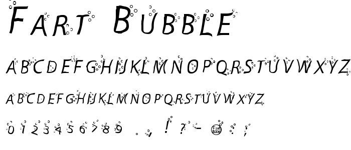 Fart Bubble font